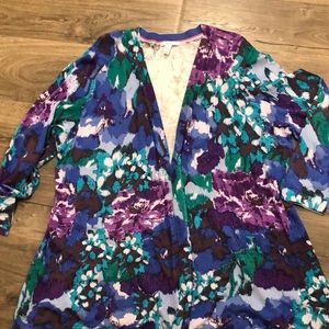 Isaac Mizrahi no closure cotton/rayon sweater